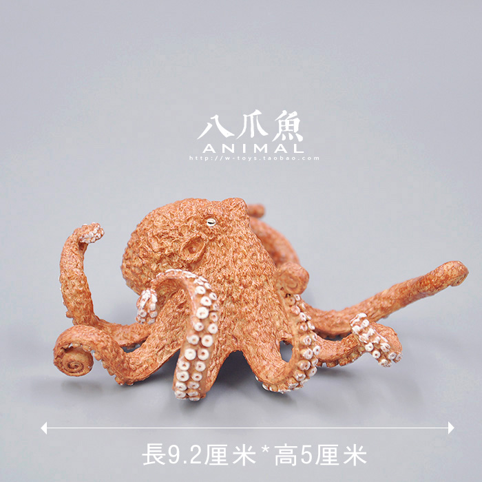 T 玩物尚志章魚模型海洋軟體動物玩具魷魚八爪魚烏賊兒童認知益智 露天拍賣