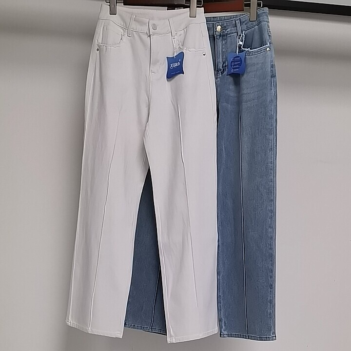 Dh603Y Yingjia New Four-Way Stretch Comfortable High-Waisted Denim Straight-Leg Pants 905 Dh603Y Yingjia New Four-Way Stretch Comfortable High-Waisted Denim Straight-Leg Pants 905