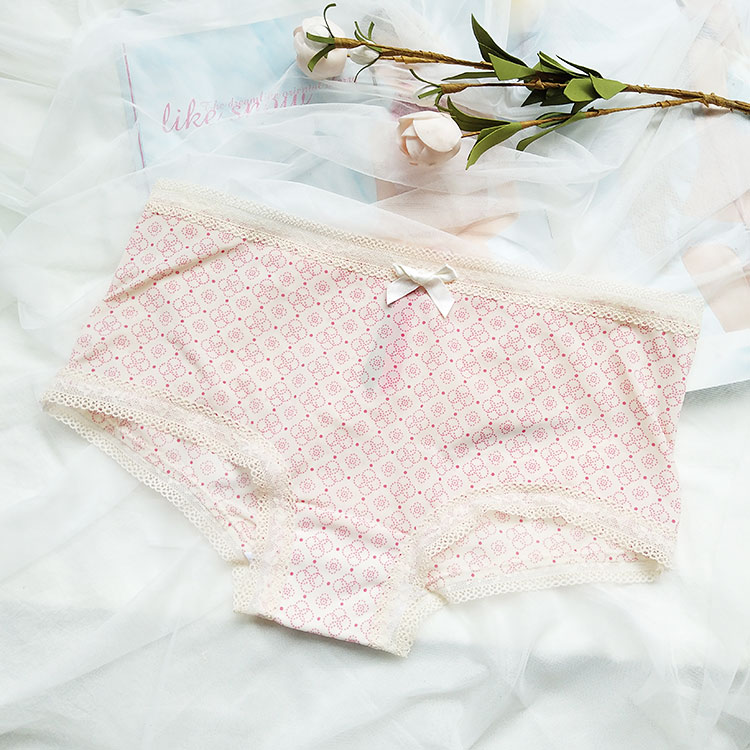 Châu Âu và Mỹ khí beo sọc không có dấu vết băng lụa ren mịn sữa lụa thời trang nhỏ boxer phụ nữ eo đồ lót quần xì lót