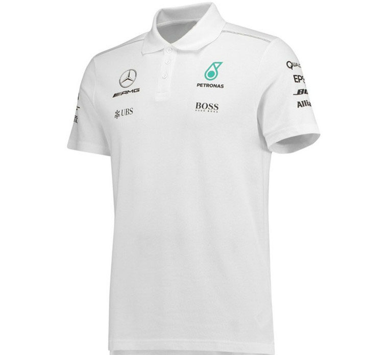 17 F1 racing suits white POLO Mercedes Mercedes-Benz amg team men's short-sleeved T-shirt motorcycle work clothes
