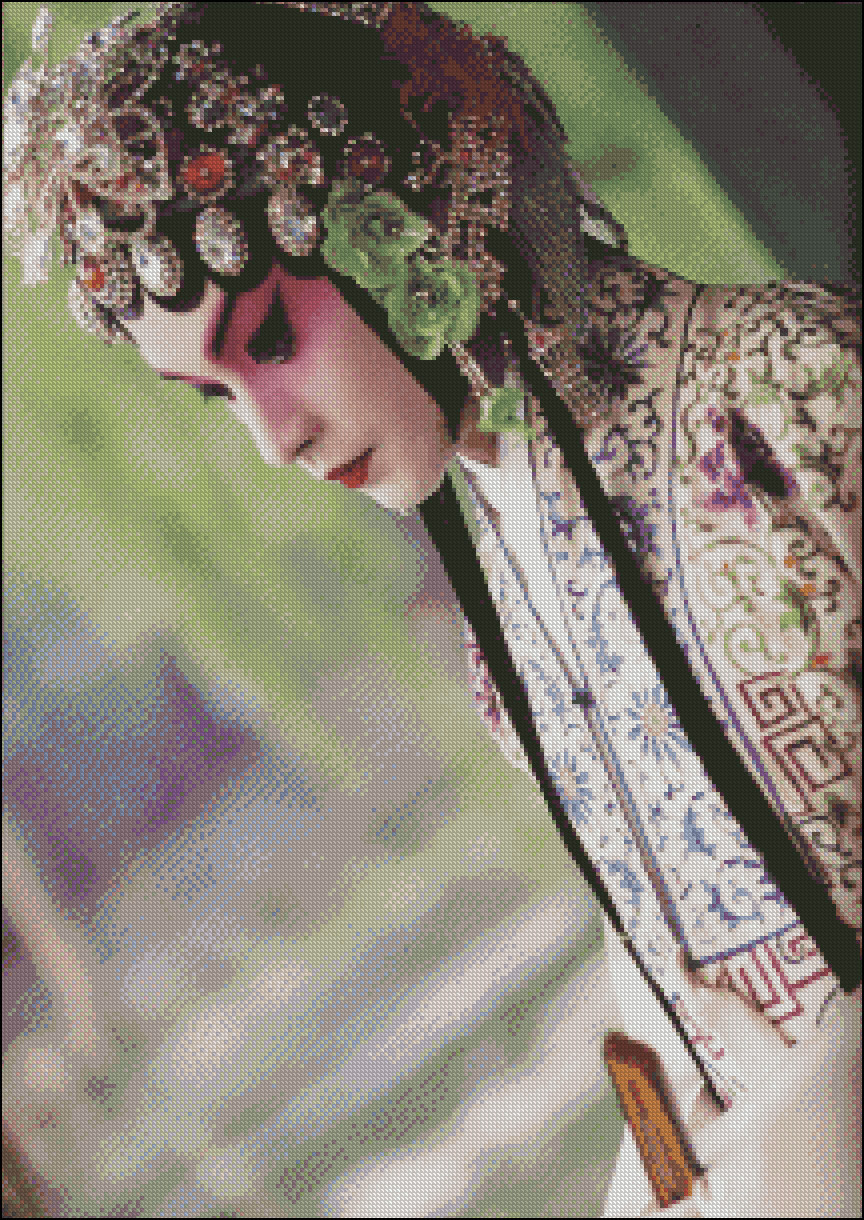 Zhang Guilong gor king Becky Duri Picture Cross Embroidery Precision printing 28 inches new