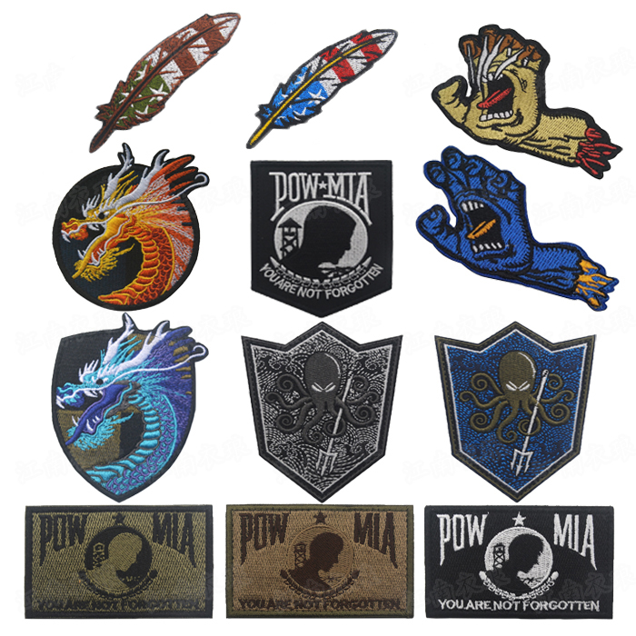Embroidery arm Chapter Trident dragon feather Prisoners of war group USAF Phantom Magic Sticker Christmas Nightmare to mend the program