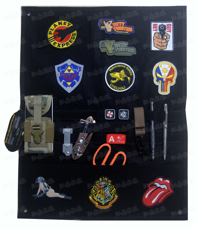 Edc Tool Storage Bag Velcro Storage Wall Display Poster Storage Board Storage Cloth Hanging Wall Cloth Armband Sticky Board
