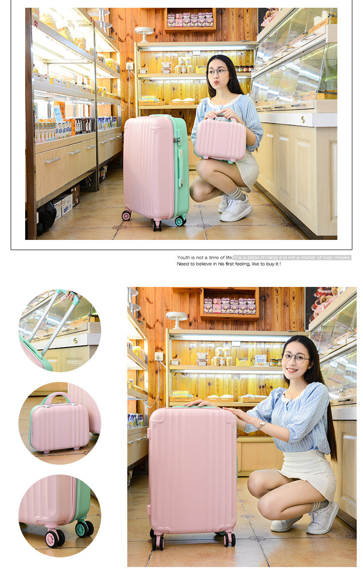 Hành lý nữ 24 inch phiên bản tiếng Hàn của vali nhỏ sinh viên đại học tươi 28 inch công suất lớn khóa hộp hộp gỗ dán nam vali nhựa