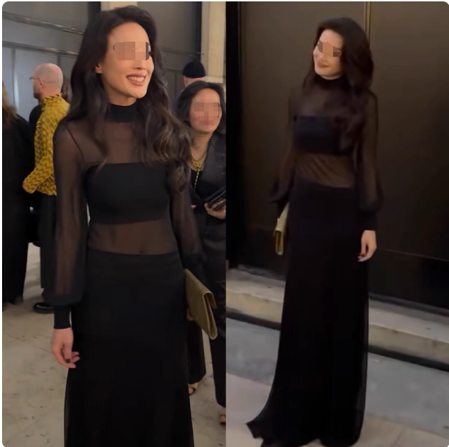ヨーロッパのShu Qiファッションウィークと同じスタイルの黒のセクシーなスリムメッシュスプライシング透視長袖ドレス女性2025春