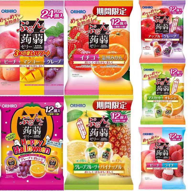 Japan imports orihiro Li Joy Christmas edition of jangoo fruit fruit smell 12 pieces of jelly