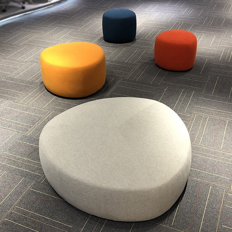 Cobblestone triangle lazy sofa can lie and sleep training kindergarten sofa stool cloth art round pier stepping on footstool to change shoes