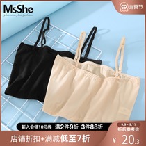 MsShe2021 new large size new anti-light fast dry strapless chest wrap chest soft bra underwear