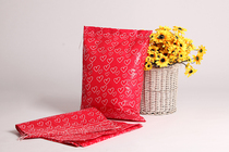Self-sealing thickened color waterproof cartoon red heart plush toy gift bag express bag film woven bag
