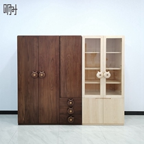 Tomorrow morning wood made minimal white wax cherry hard maple black walnut full pure log log wardrobe bookcase