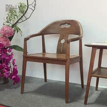 Tomorrow morning wood works patent original design Beijing factory custom Zen black walnut wood solid wood casual ring chair spot