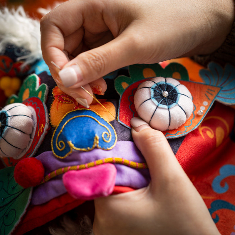Aka Handmade Tiger Hat Embroidery DIY Material - Thumbnail 4
