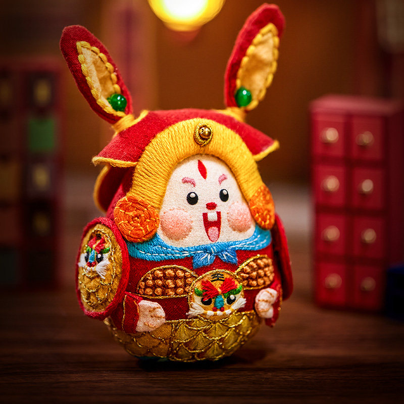 Aka Hand Embroidery DIY Self-Sewing Rabbit Doll - Thumbnail 2