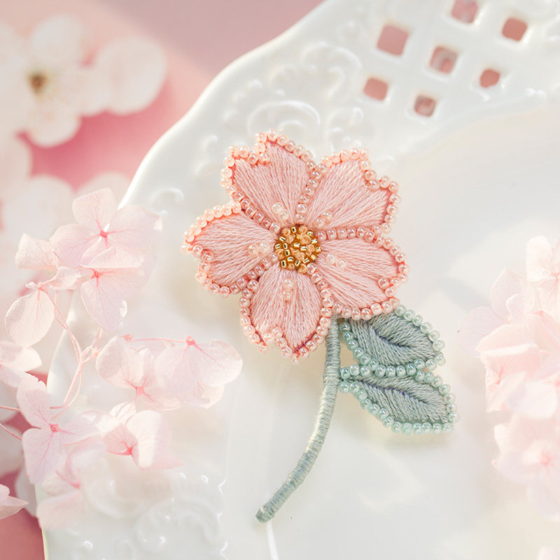 Aka Hand Embroidery DIY Material Kit Floral - Thumbnail 3