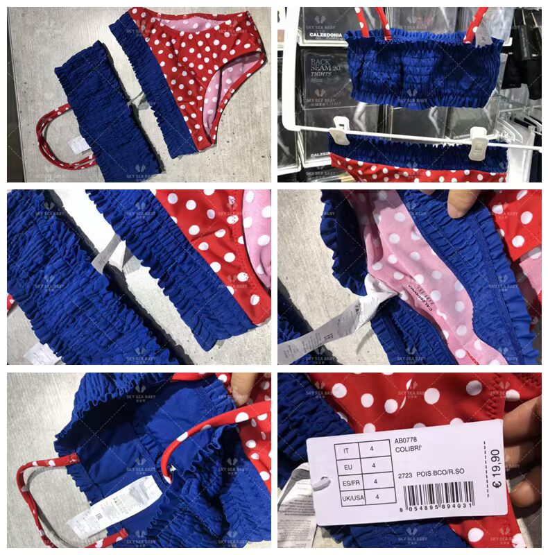 Spot calzingonia2018 mới áo dài chống nắng áo tắm cô gái Xiêm chia áo tắm Bikini bộ bikini 2 chi tiết cho bé 