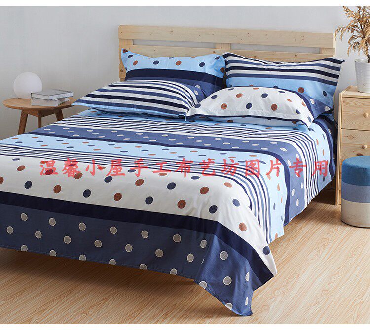 The fabric of cotton fabric of Chinese wind cotton is made of single double bed sheets with three or four pieces