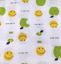 Kindergarten bedding cotton 1 6 meters wide cartoon small Apple smiley face cotton custom bed sheet quilt cover pillowcase