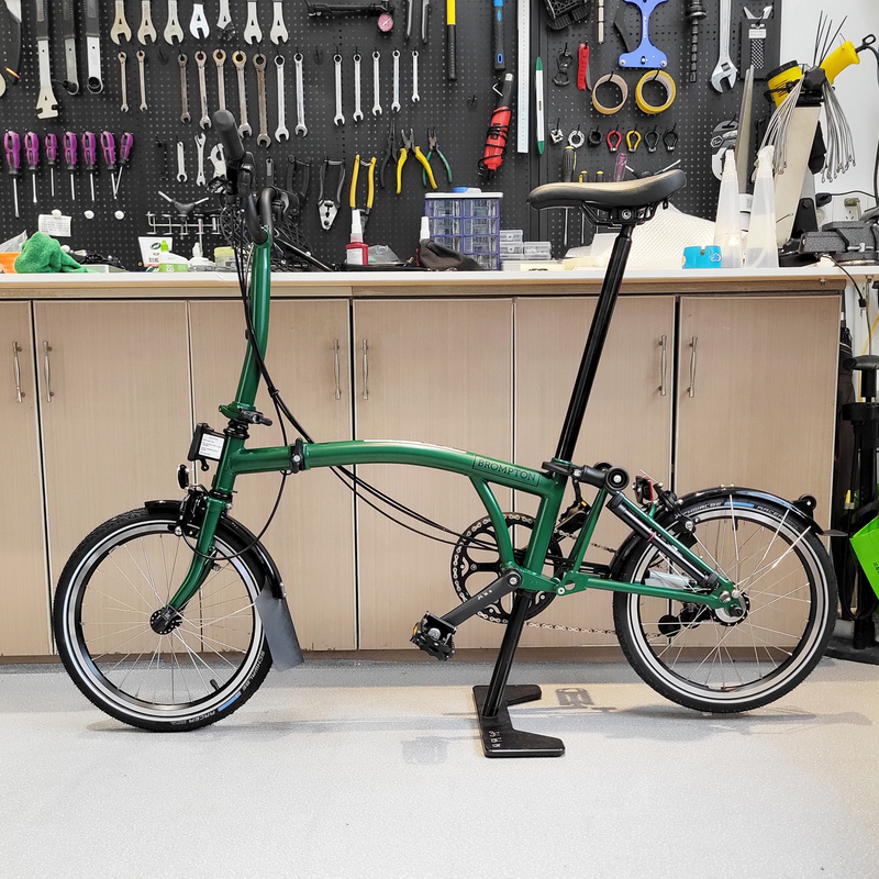 Fuyao Original British-Made Small Folding Bicycle C Line Postal Green m Handlebar/S Handlebar 6-Speed Lightweight Bicycle for Men and Women