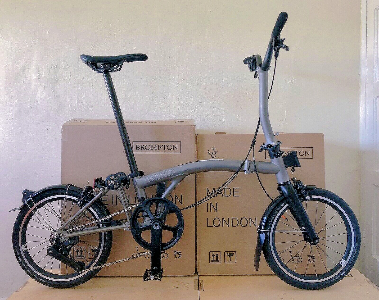 Качалка BROMPTON British small cloth folding bicycle T Line титанового цвета S / M титановая версия ультралегкого велосипеда унисекс Изображение 1