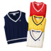 Áo len bé trai vest vest cộng với nhung cotton mùa thu đông mùa đông trẻ em áo len cổ lọ trẻ em áo len cổ chữ v quần áo trẻ em cao cấp Áo ghi lê