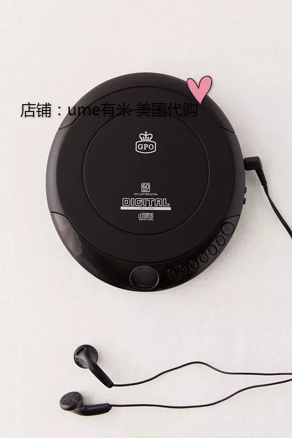 Urban Outfitters Mei Dai Персонализированный продвинутый черный CD-машина лучшее прослушивание плеер GPO ретро