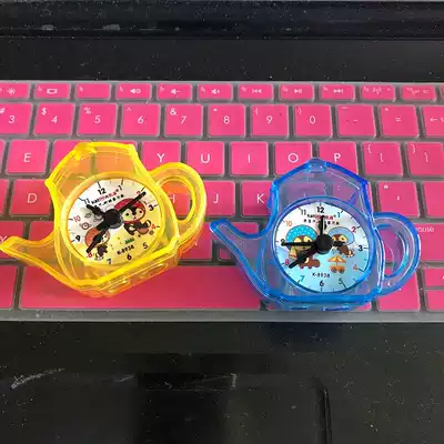 Transparent plastic clock kettle modeling pencil sharpener Pencil sharpener Pencil sharpener Pencil sharpener Stationery collection