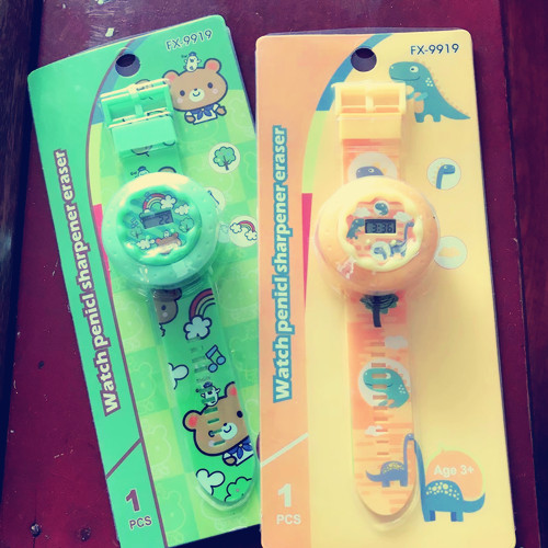 Watch shape Pencil sharpener Multi-function stationery collection