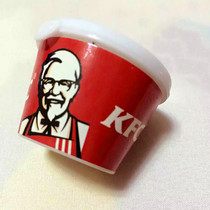 Simulated KFC Family Bucket Shape Pencil Sharpener Pencil Sharpener Pen Knife Stationery Pen Planer Stationery Collection