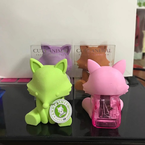 Multifunction Fox Styling Erasers + Pencil Sharpeners Start God Instrumental Toy Stationery Gift Collection
