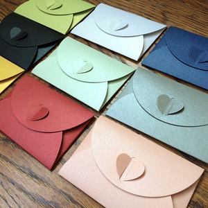 Envelope Letter Paper Pearlescent Love Letter Card Holder Creative Simple Heart Letterhead High-End Postcard Valentine's Day Birthday Exquisite