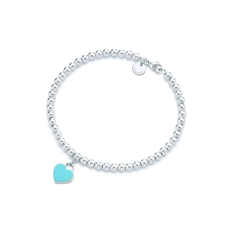 Tiffany & Co. Tiffany Return to Tiffany Heart-Shaped 925 Silver Enamel Bracelet for Women