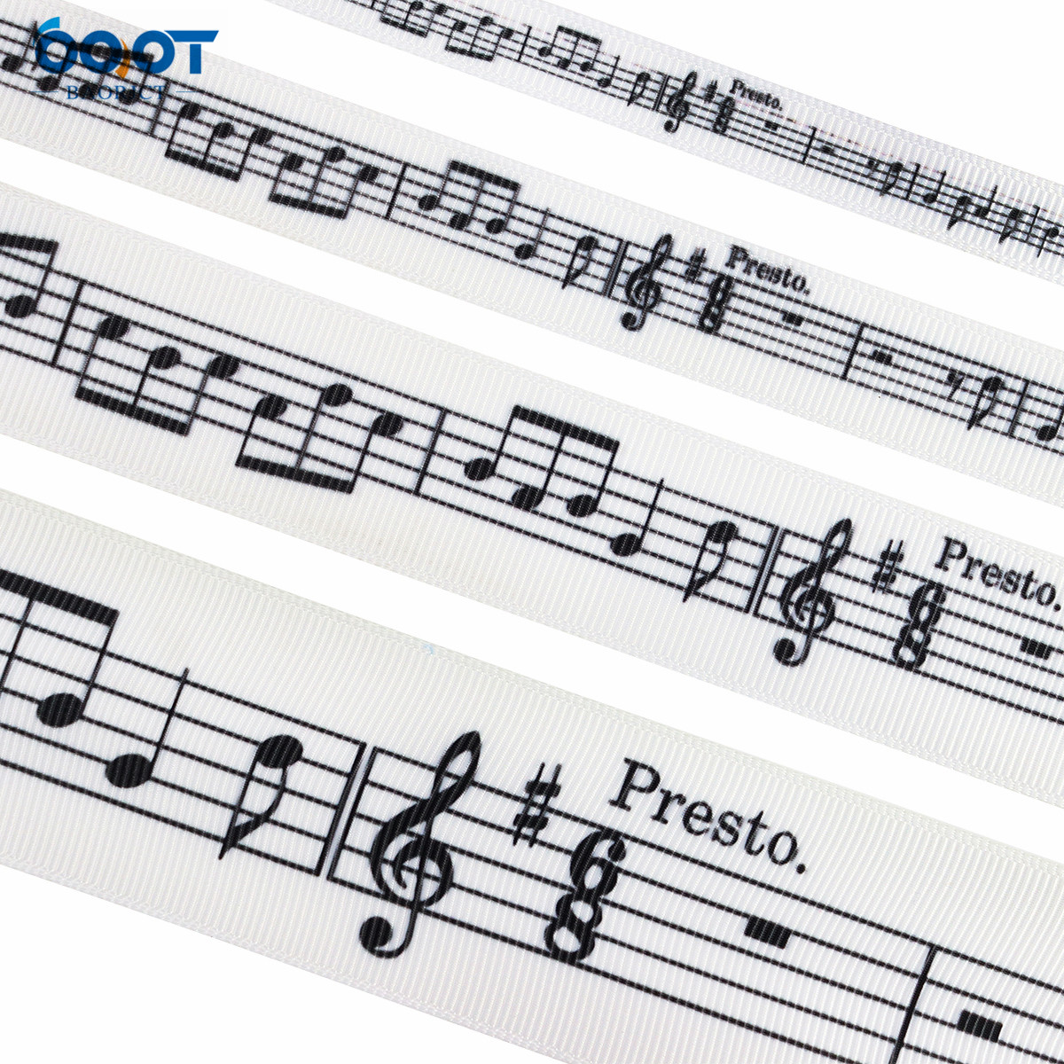 2025 New Musical Note Ink Ribbon Gift Box Handmade Bow Packaging 5 Yards