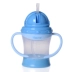 Em bé Cốc rơm chống rò rỉ Trẻ sơ sinh học cách uống Cốc Kiss Me Cup có tay cầm 180ML Chất liệu PP cấp thực phẩm - Cup / Table ware / mài / Phụ kiện Cup / Table ware / mài / Phụ kiện