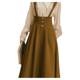 Suspender skirt suit western fashion women's autumn 2022 new French shirt khaki two-piece skirt two-piece set