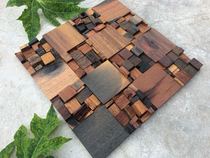 Mosaic ship wood mosaic background wall mosaic simple old ship wood decorative decorative material board