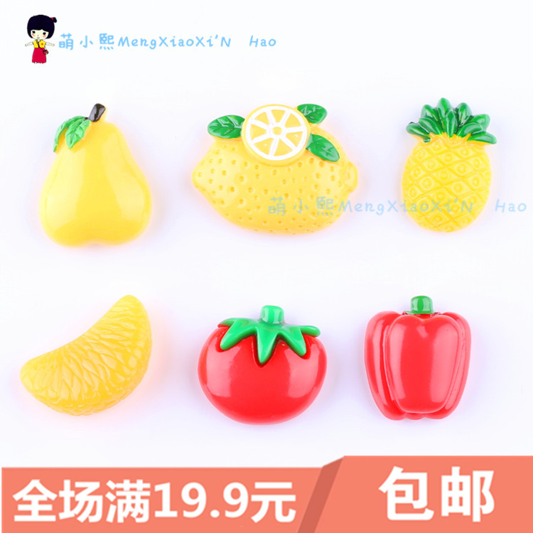 Fruit Fridge Patch Emulation Fruit Vegetable Fridge Stick Outlet High Quality Magnet Decoration Fridge Post Photo Post