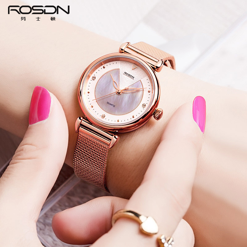 Laoshidun watch women's top ten famous brands light luxury temperament fashion ultra-thin waterproof 28mm women's watch 2022 new