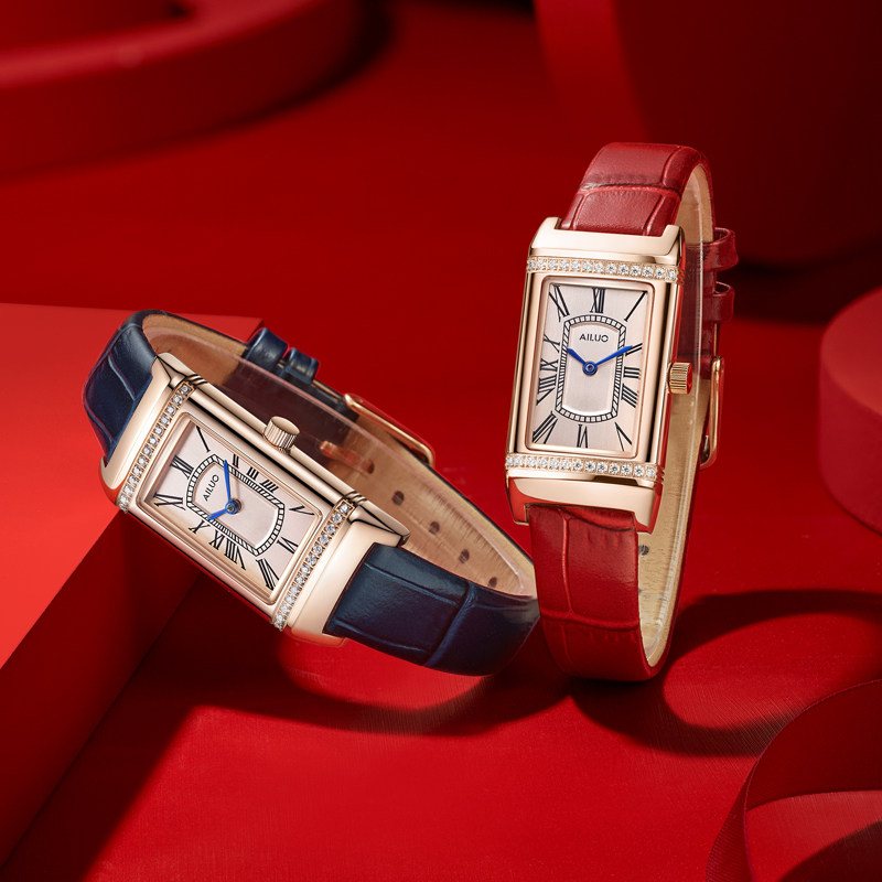 Aino watch women's famous brand light luxury fashion temperament trend retro small square watch ladies watch 2021 new