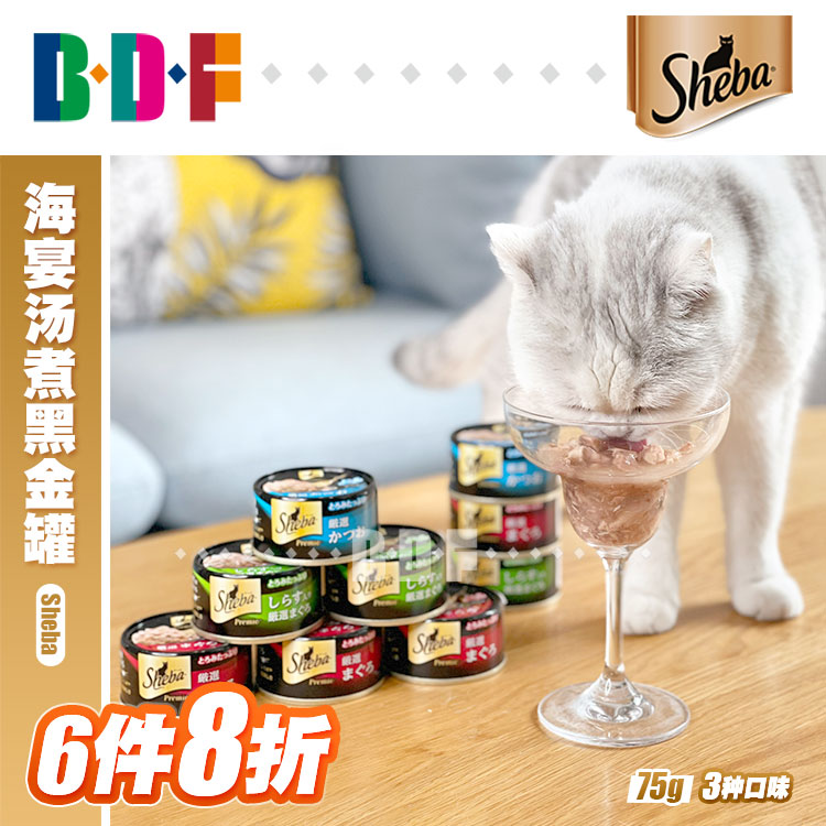 Beethoven pet Sheba Premio Sea feast soup boiled Black Gold cat can Soup Cat canned cat wet food 75g
