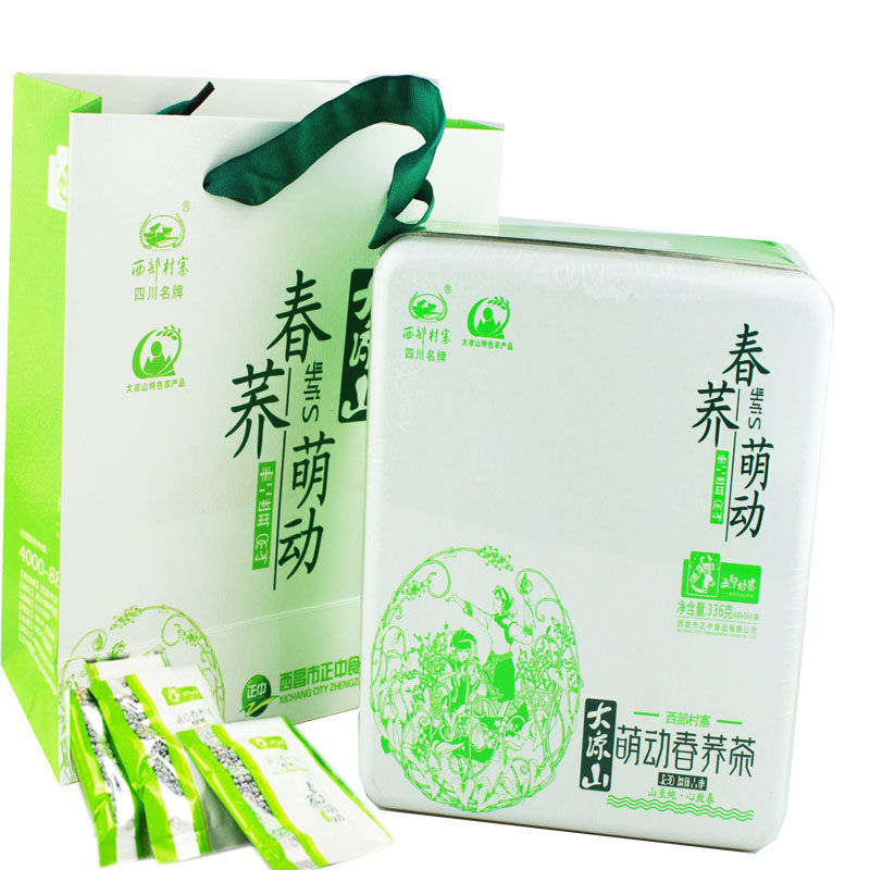 西部村寨苦荞香茶苦荞茶336g四川凉山苦荞麦胚芽茶袋装荞麦茶包邮