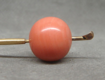 Republic of China organic gem big round beads kgold hairpin (not old package returned)