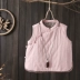 Tranh tiếp tục nguyên bản Áo vest cotton cổ điển Trung Quốc 2018 mùa đông cỡ lớn nữ xỏ bông khóa bông vest vest vest nữ công sở Áo vest