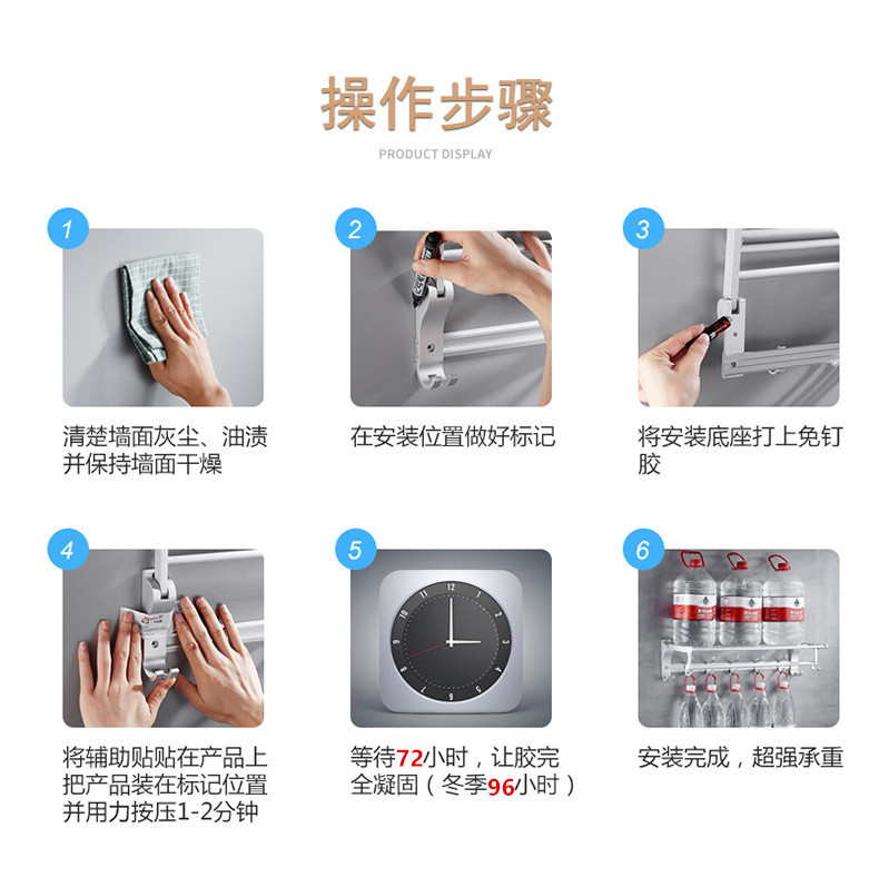 Kệ gấp miễn phí đấm tường nhà bếp lưu trữ bảng điều khiển tường phòng tắm treo từ phân vùng bàn gấp - Bàn bàn xếp thông minh