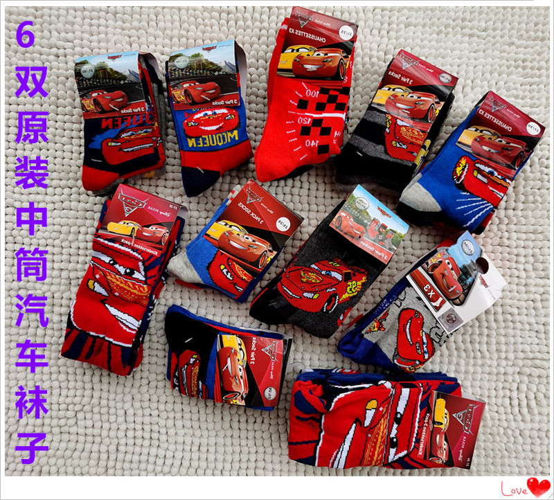 New Foreign Trade Socks for Spring and Autumn, Cars, Lightning Mcqueen, Spider-Man, Pure Cotton Mid-Calf Socks, Children's Autumn and Winter Cartoon Wool Socks New Foreign Trade Socks for Spring and Autumn, Cars, Lightning Mcqueen, Spider-Man, Pure Cotton Mid-Calf Socks, Children's Autumn and Winter Cartoon Wool Socks