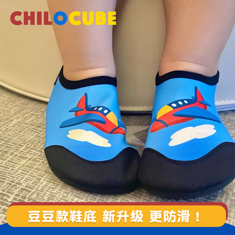 Summer children's breathable early education floor shoes non-slip beach shoes female baby swimming cartoon dinosaur barefoot socks shoes
