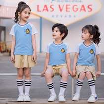 小学生校服夏装一年级班服校服幼儿园天休闲纯棉圆领短袖儿童套装