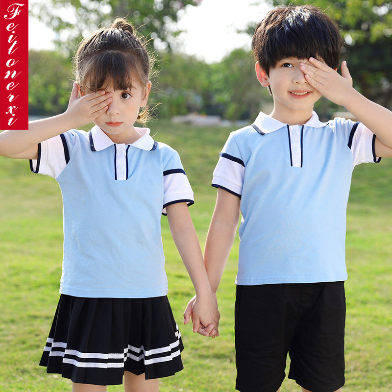 Summer Kindergarten Summer Class Clothing Uniform New Early Education College Girls Dress School Summer Clothing Customized