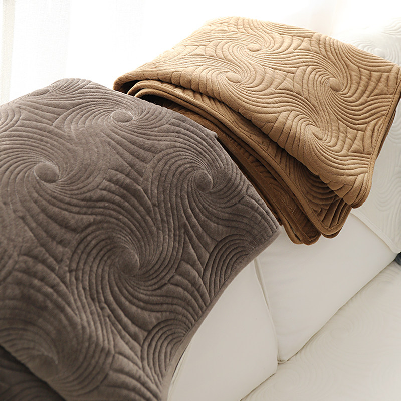 Autumn-winter new custom plus suede thickened plush sofa cushion modern minimalist Vegetarian Color Warm Sofa Cover Towel