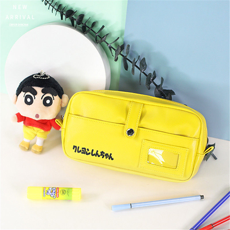 Official Genuine authorized wax pen Small new Kindergarten PU Pen bag Pencil Case Package Cartoon Perimeter Containing bag