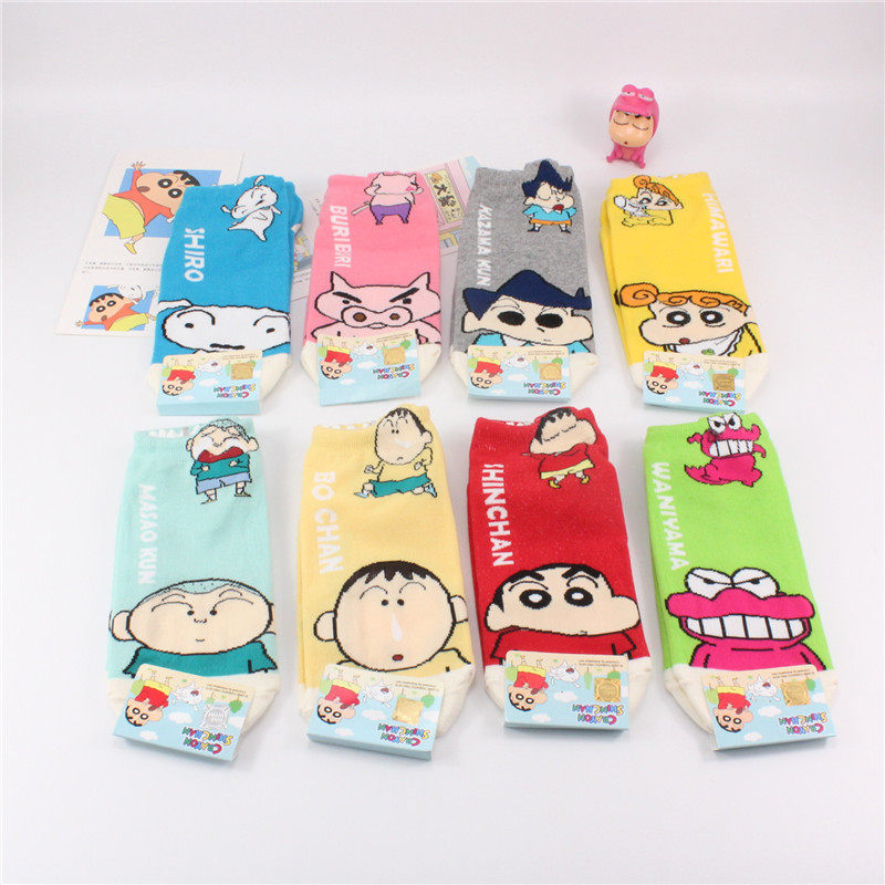 (3 double) Korean import crayons small new socks cotton socks sock short socks